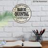 2D Flat, 1pc Vintage Portuguese "Bar Backyard" Aluminum Sign - 7.87x7.87 Inch Round Wall-Mountable Retro Metal Plaque Suitable for Bars, Restaurants