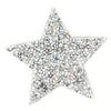10 pezzi 8 cm Stella di Strass Applicazione Stella a Cinque Punte Patch Stella Applicazione Riparazione Abbigliamento