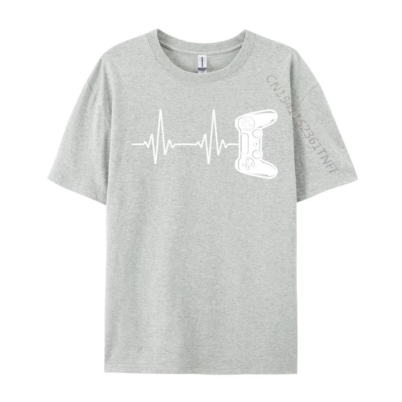 Gaming Controller Gamer Video Game Heartbeat Tops Tees Gamer Heartbeat Video Game Lover Unisex Tshirt Slim Fit T Shirts Hip Hop