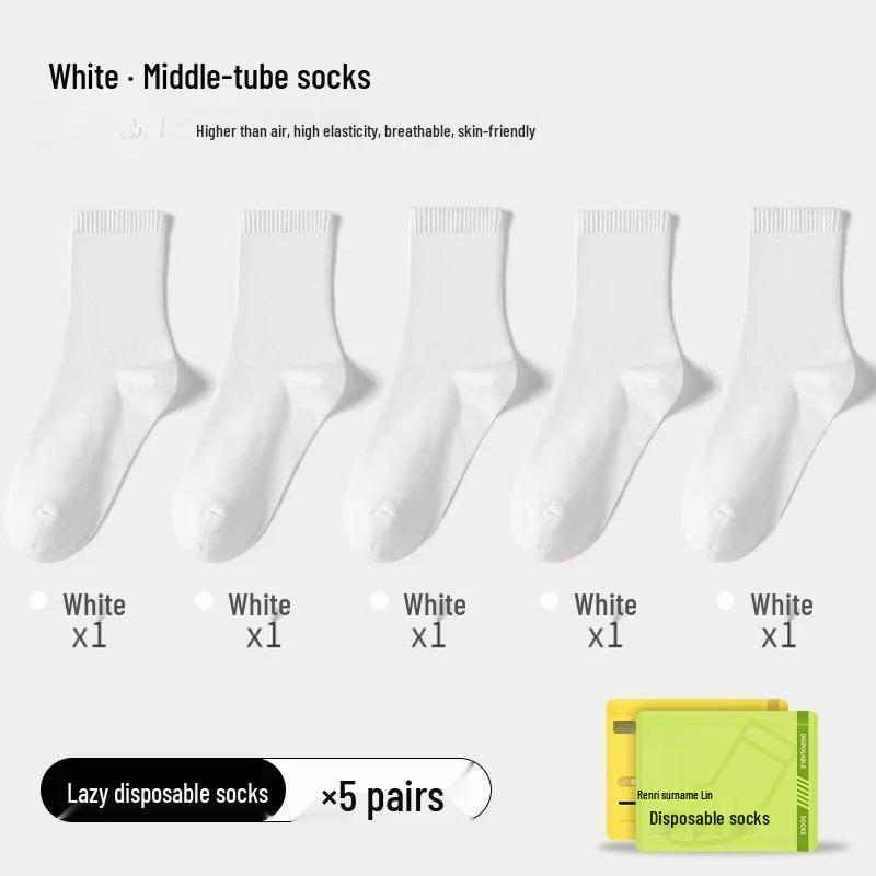 Unisex Einweg Kompressionssocken, Kurze Länge für Reisen, Kein Waschen erforderlich.