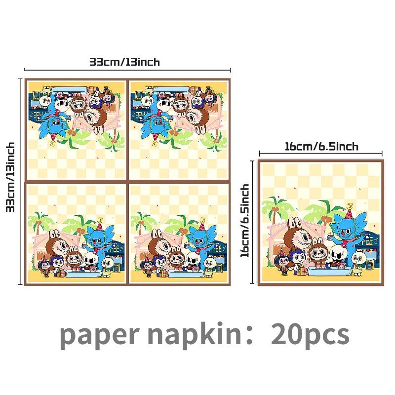 2 Cartoon-themed party paper plates, party supplies, tableware sets, children's birthday decorations