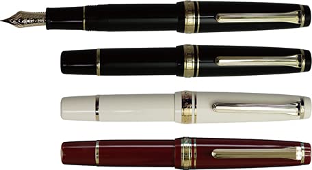Sailor Professional Gear Slim Mini Gold Fountain Pen, Maroon M, 111303432