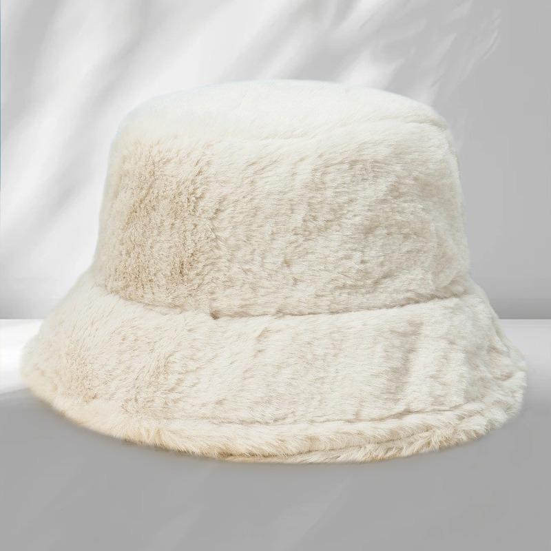 Hot Sale Imitation Rabbit Hair Bucket Hat Bucket Hat Autumn and Winter Outdoor Warm Plush Basin Hat