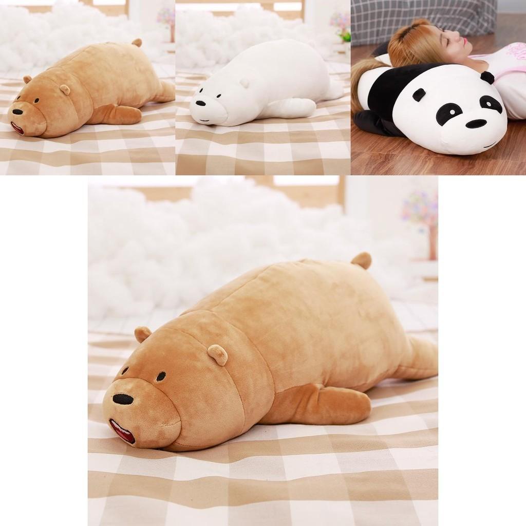 Delightful 80cm We Bare Bears Soft Plush Toy Featuring Adorable Grizzly And Panda Characters