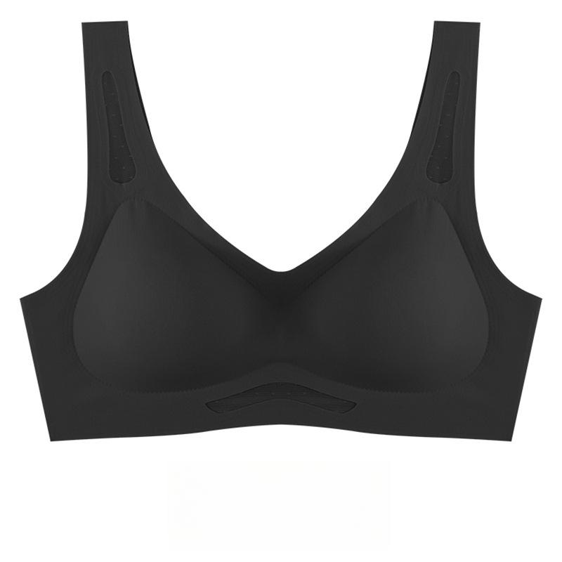Nahtlose Dessous für Damen Sommer Dünn Atmungsaktiv Mesh Ausgehöhlter BH Schöner Rücken Einteilig Übergröße BH