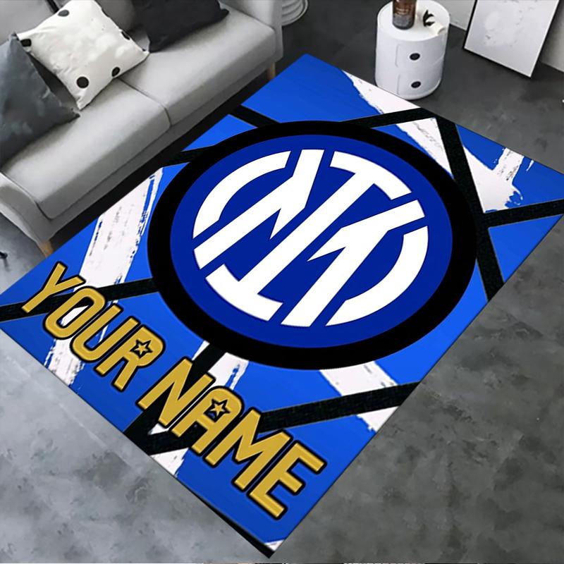 Custom Name Inter Milan Carpet Rug for Living Room Bedroom Home Sofa Decoration,Kids play Non-slip Floor Mat