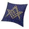 Freemasonry Symbol Cushion Cover 60x60cm Masonic Mason Freemason Pillow Case Sofa Chair Square Pillowcase Living Room Decoration