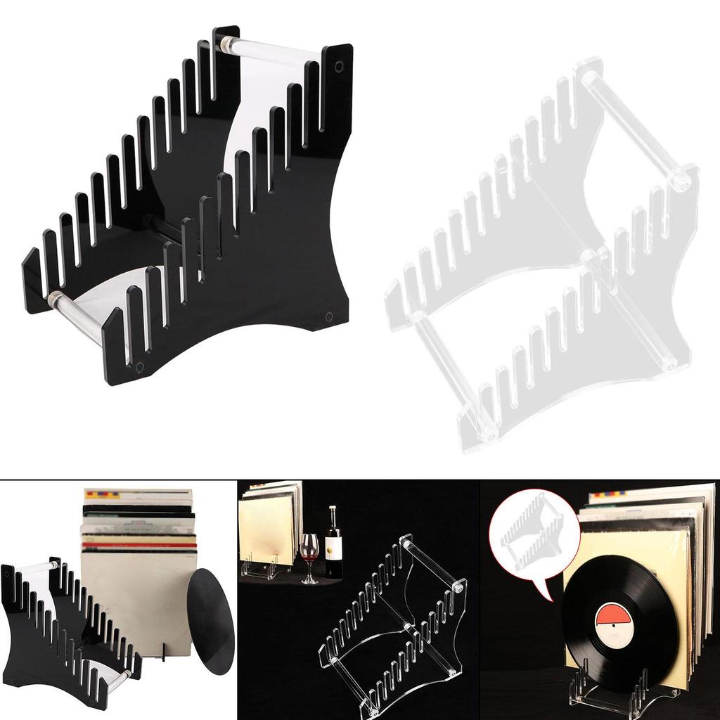 Modern Acrylic Record Holder for Vinyl Records - Stylish and Sturdy Organizer Music Lovers