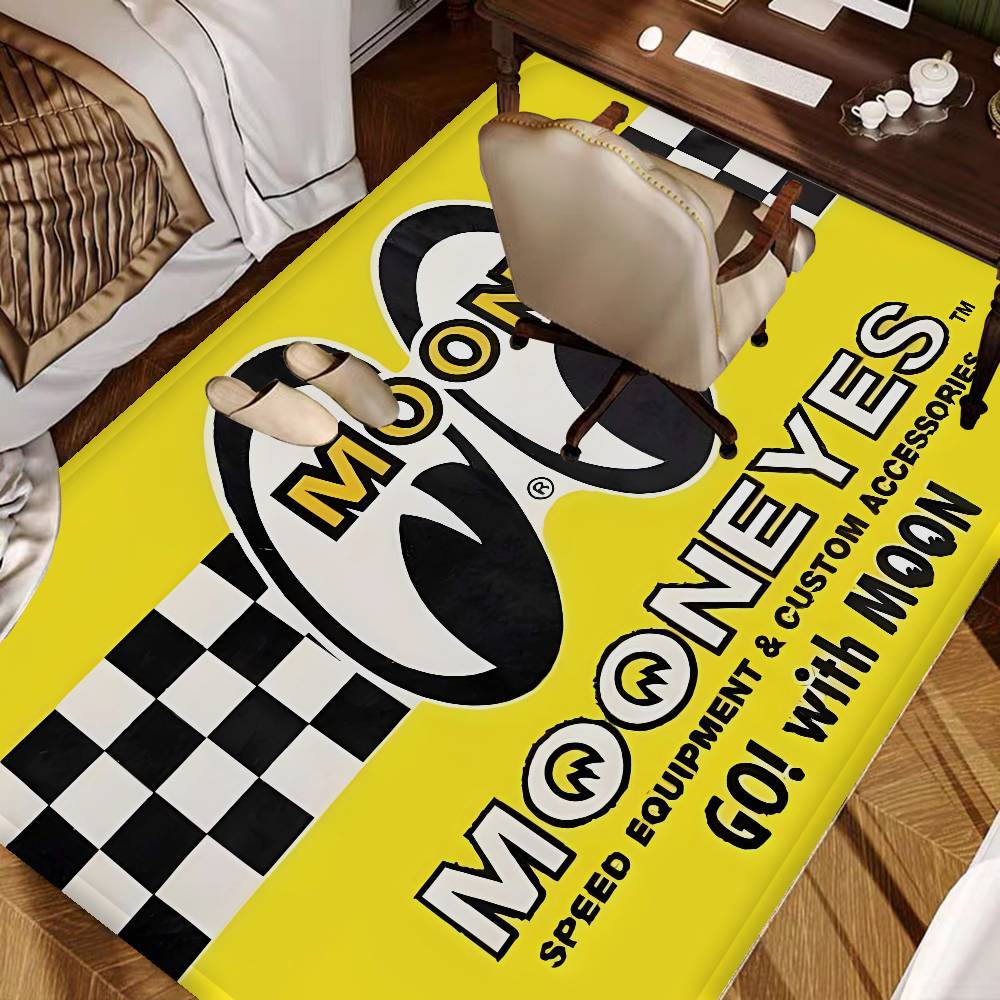 JDM-MOON-EYES Fashion Floor Mat INS Style Soft Bedroom Floor House Laundry Room Mat Anti-skid Household Carpets