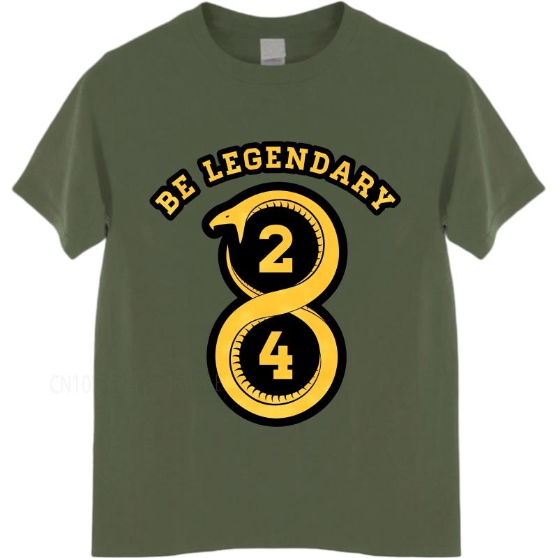 Fashion summer Teenagers tshirt Be Legendary Snake Number Two Four Short Sleeve Workout ONeck Tee shirt cotton teeshirt
