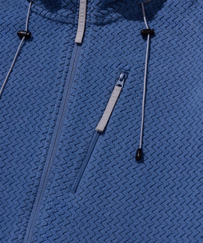 MADDEN Funny Zigzag Hidden Hooded Jacket Blue