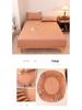 2025 Washed Flannel Solid Color Fitted Sheet: Non-Slip All-Inclusive Mattress Protector Bedspread