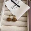 Maillard Color French High-End Milk Coffee Earrings - Trendy Retro Design, Hong Kong Style, for Women