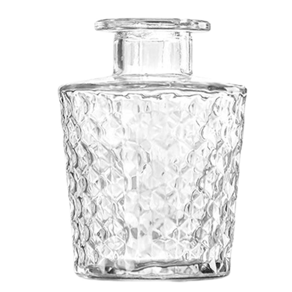 Vintage French Clear Glass Vase Ornamental Wide Mouth Tabletop Plant Pot Decor Resuable Modern Hydroponic Flower Pitcher