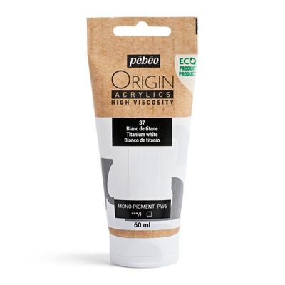 Acrylic Paint - Titanium White - 37 - High Viscosity - Pébéo - Origin Acrylics - 60ml