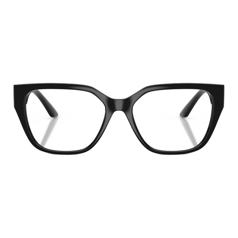 Versace Logo logo hollow design nylon rectangular optical glasses women's black 66014253 VE3387UGB1-Black 54