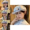 Vintage Japanese Blue Cloud Beret Hat For Women Summer Lightweight Versatile Style