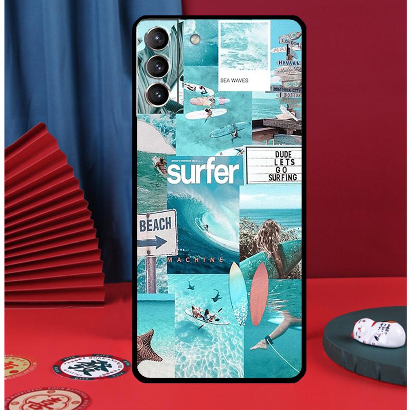 Summer Beach Collage Phone Case For Samsung Galaxy S24 Ultra S9 S10 S20 S21 S22 Plus S23 FE S25 Ultra Back Cover