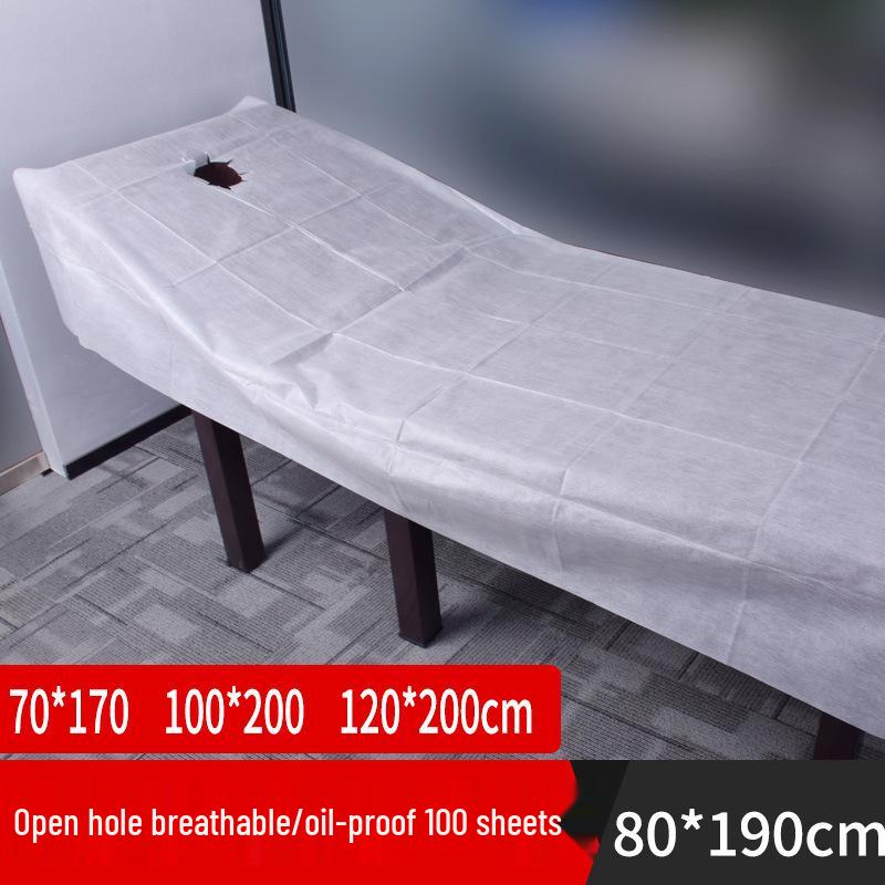 Confezione da 100 Lenzuola Monouso per Lettino da Massaggio con Foro Facciale - Traspiranti, Resistenti all'Olio e Ispessite