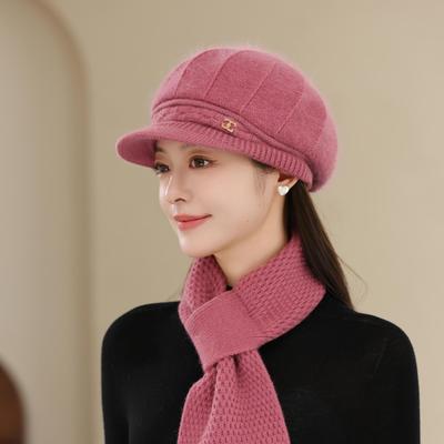 Female Autumn and Winter Casual Ear Protection Thickened Warm Plush Cap Plush Hat In The Elderly