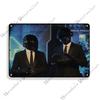 Daft Punk Vintage Poster Rock Music Metal Sign Retro Poster Metal Plaque Pub Bar Club Bedroom Decorative Plate Music Wall Decor