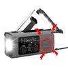 Portable Solar Radio Flashlight Hand Crank Weather Radio AM/FM/NOAA Radio Crank Radios 3 Way Charging Survival Radio For Camping