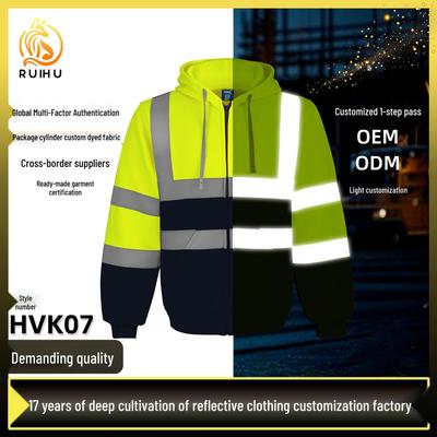 Autumn/Winter Thick Reflective Hoodie, Outdoor Traffic Safety Gear