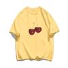 2024 Beautiful Cherry Print Summer T-Shirt Streetwear Gothic Harajuku Letter Graphic TShirt Vintage Crop Top Women's Y2K Clothes