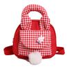 Modische Kawaii Mädchen Nylon Mini Rucksack Leicht Karomuster Cartoon Hase Damen Umhängetasche Handtasche