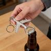 Airplane Bottle Opener Keychain Metal Aircraft Model Keychain Fun Bag Charm Novelty Bottle Opener Gift