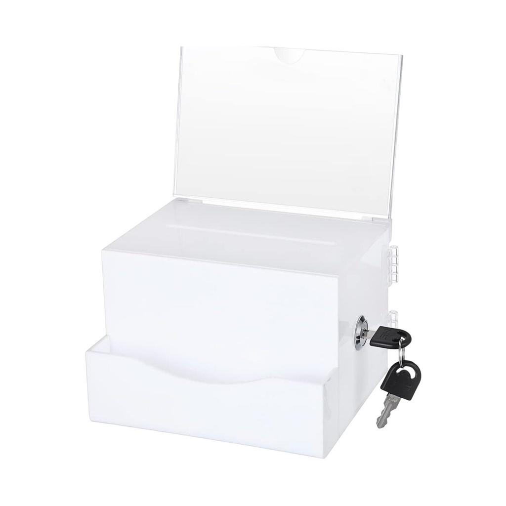 Acrylic Donation Box Ballot Comment Mailbox Letter Post Collection Mail