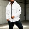 Herren Kapuzen-Reißverschluss-Sweatshirt Lockerer Schnitt Mehrere Taschen Strickjacke Jacke Freizeit-Oberbekleidung