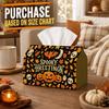 1pc Festive Spooky Typography Tissue Box | Popular Multi-Functional Halloween Napkin Dispenser, for Home Ghost Parties Skull Bat Pumpkin Foliage, Tren