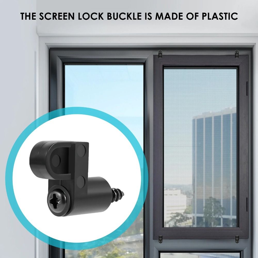 24 Stück mit Schrauben Fliegengitter-Clips Wetterfest Offset-Design Fliegengitter-Clips Universelles Fensterbefestigungs-Kit