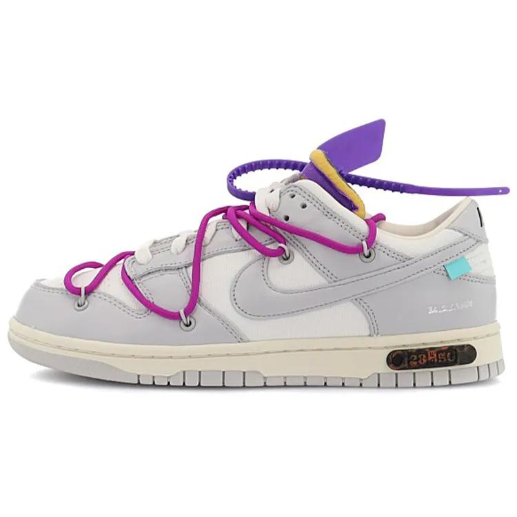 Nike Dunk Low 'Lot 28 of 50' (Unisex) Sail / Neutral Grey / Hyper Violet Skate Shoes DM1602 111