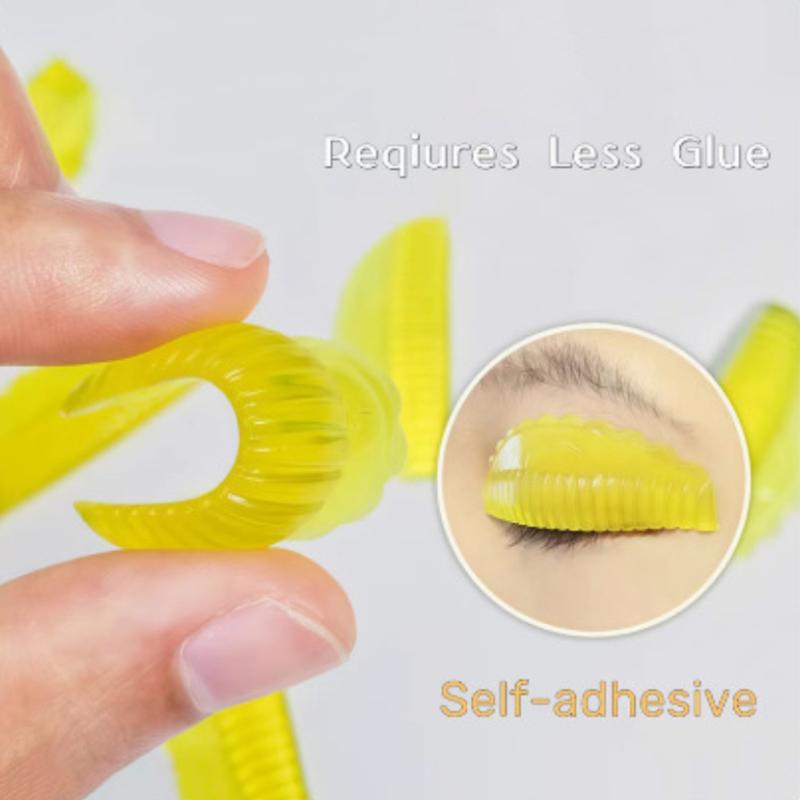 4 par Självhäftande Ögonfranslyftningskit Silikon Lamineringsdyna Återanvändbara Franspermanentstavar 3D Ögonfransböjare Tillbehör