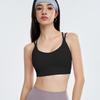 Women's Shockproof Sports Bra - Stylish Back Yoga Vest with Fixed Cup for Pilates and Fitness
