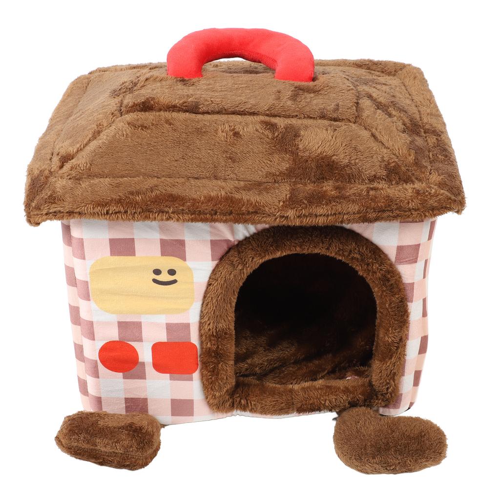 Cat House Soft Comfortable Enough Interior Space Portable Cartoon Cute Dog House Kennel Bed for