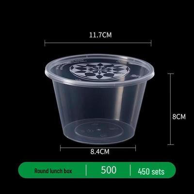JINGRX Disposable Round Plastic Takeout Bowls with Lids