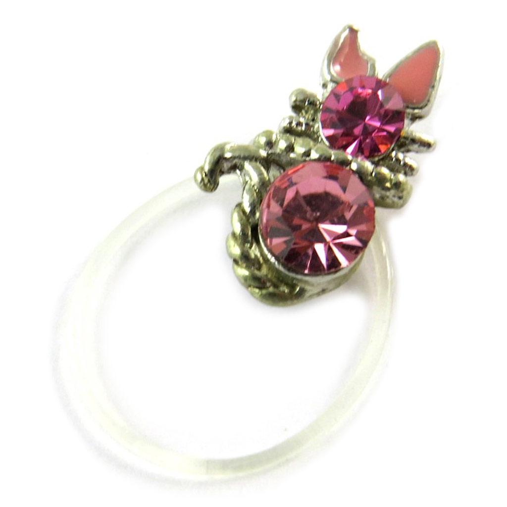 Les Trésors De Lily [E9486] - Pink 'Cat' Foot Ring