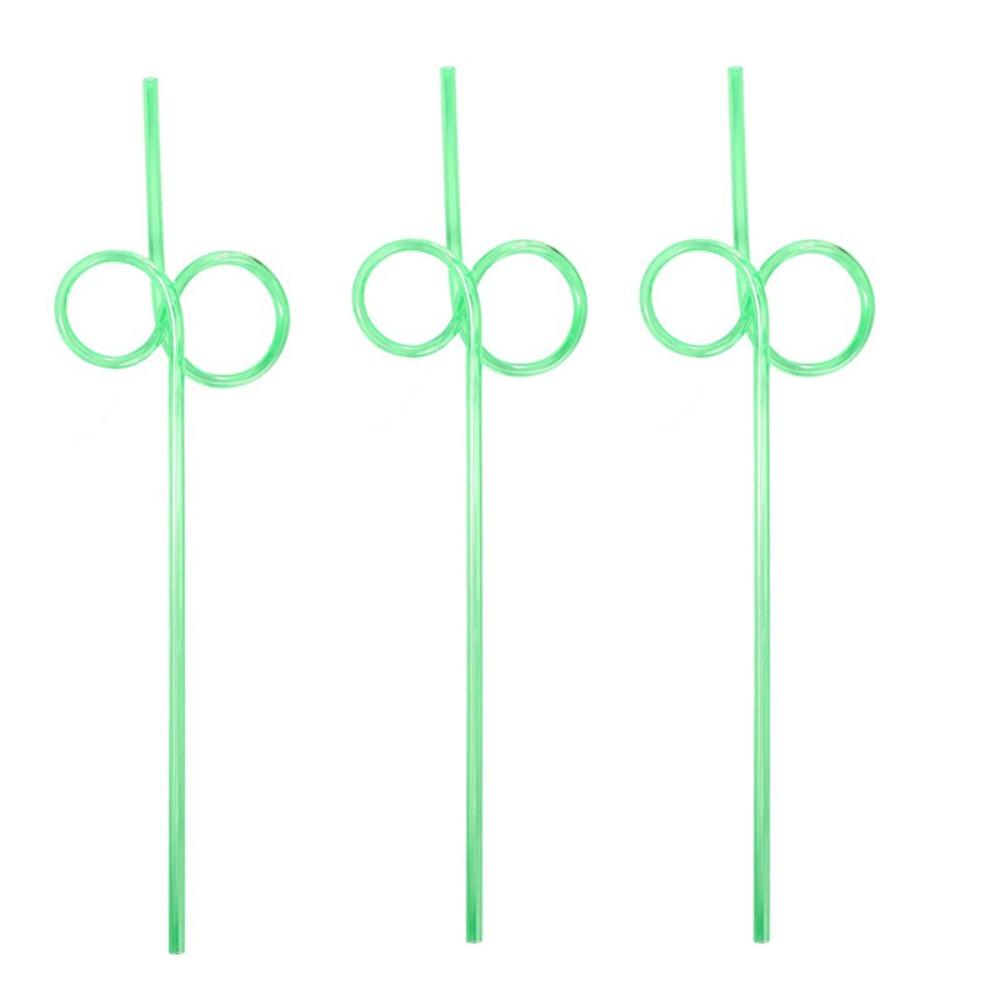 

10 шт. многоразовая стеклянная соломинка для стакана, красочный стиль, прозрачная соломинка для сока, аксессуары для бара 8-shaped Ring