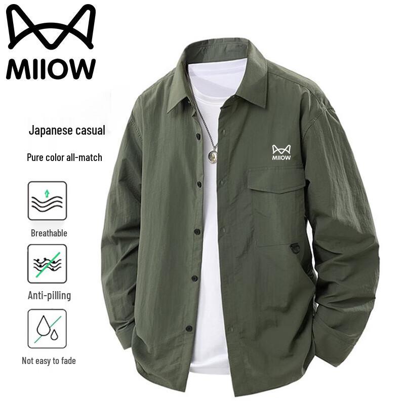 

Maoren Men s Long-Sleeve Lapel Casual Shirt M