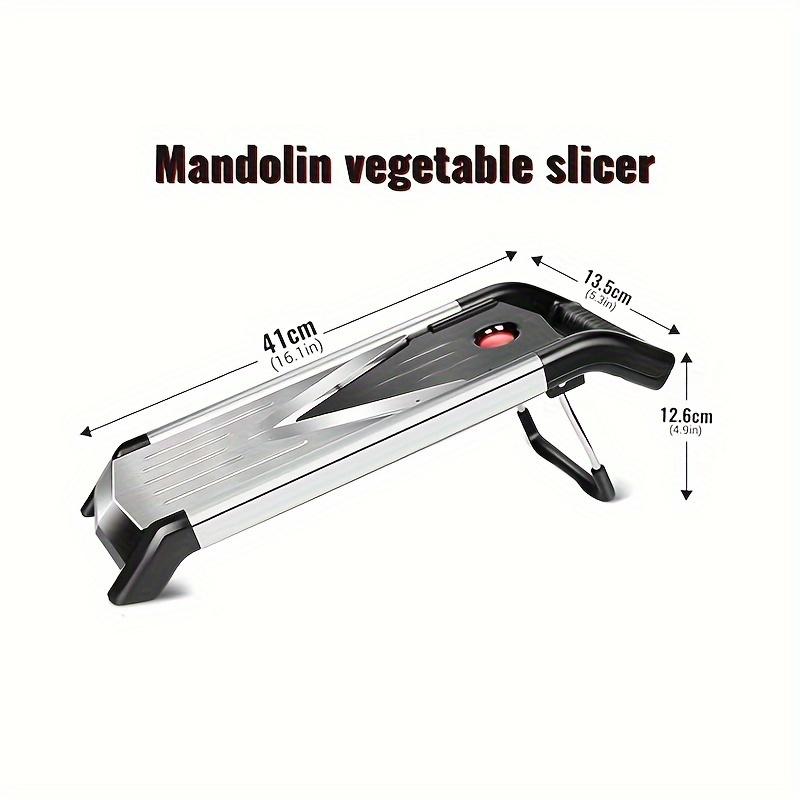1pc, Kitchen Slicer, Stainless Steel Vegetable Slicer,Adjustable Thickness Food Mandoline Slicer for Potato Vegetable Onion,Multifunctional Vegetable