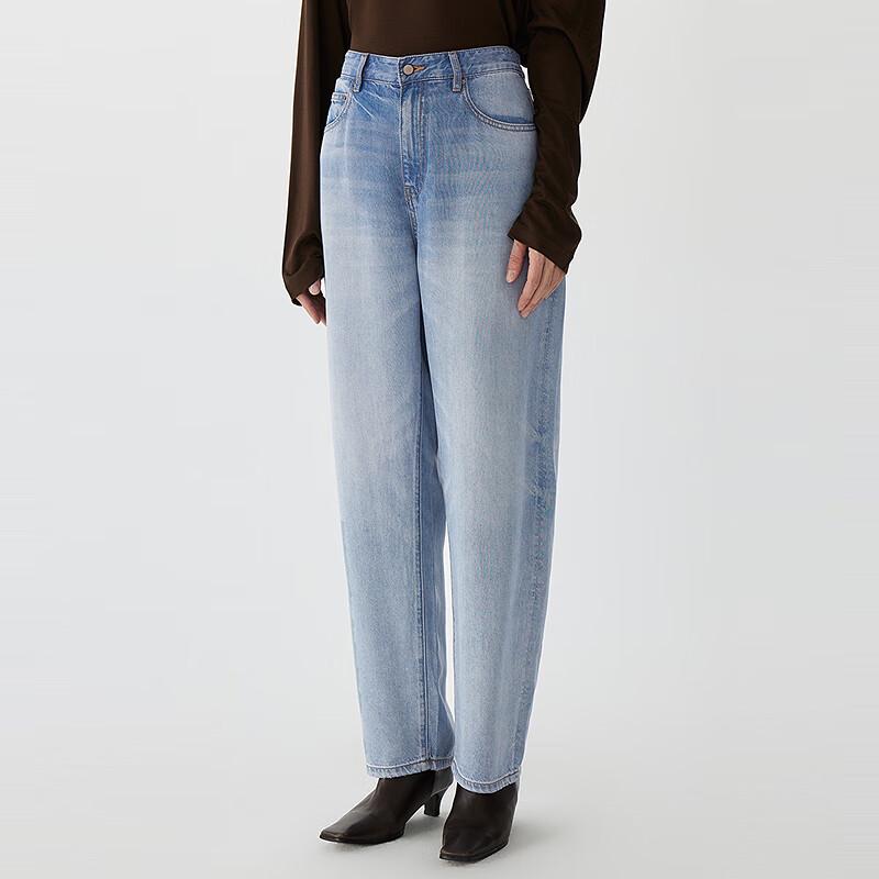 JNBY 2025 Spring Loose Fit Denim Trousers S