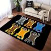 Wild Cats Print Area Rug Machine Washable Flannel Carpets Non-slip Mat for Bedroom Living Room Home Decor Animal  Floor Mat