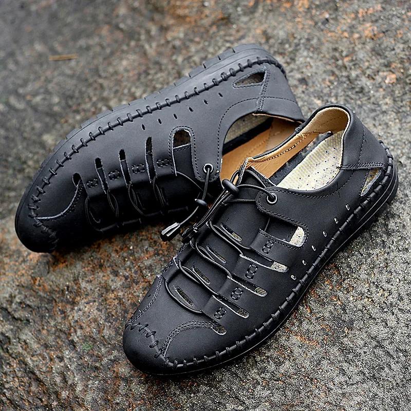 Designer Men's Shoes Summer Men's Sandals Trend  Outdoor Sandals for Man Original Brands Shoes Man's Leather Sandal Trending