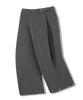 TRILLION Striped Side Pleat Snap Button Wide Slacks_Gray