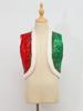 Boys Girls Circus Dance Waistcoat Kids Sleeveless Santa Elf Vest for Christmas Halloween Performance