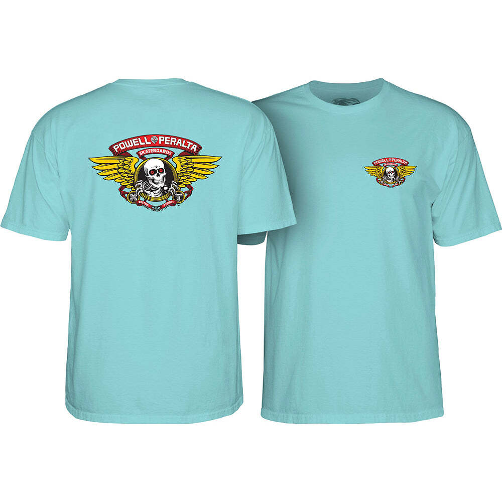 Powell Peralta Winged Ripper T-shirt Teal Ice S