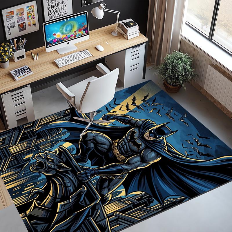 Batman Pattern Rug, Indoor/Outdoor Mat, for Picnic, Gameroom, Bedroom, Office, Living Room, Home Decor Carpet, Birthday Gift